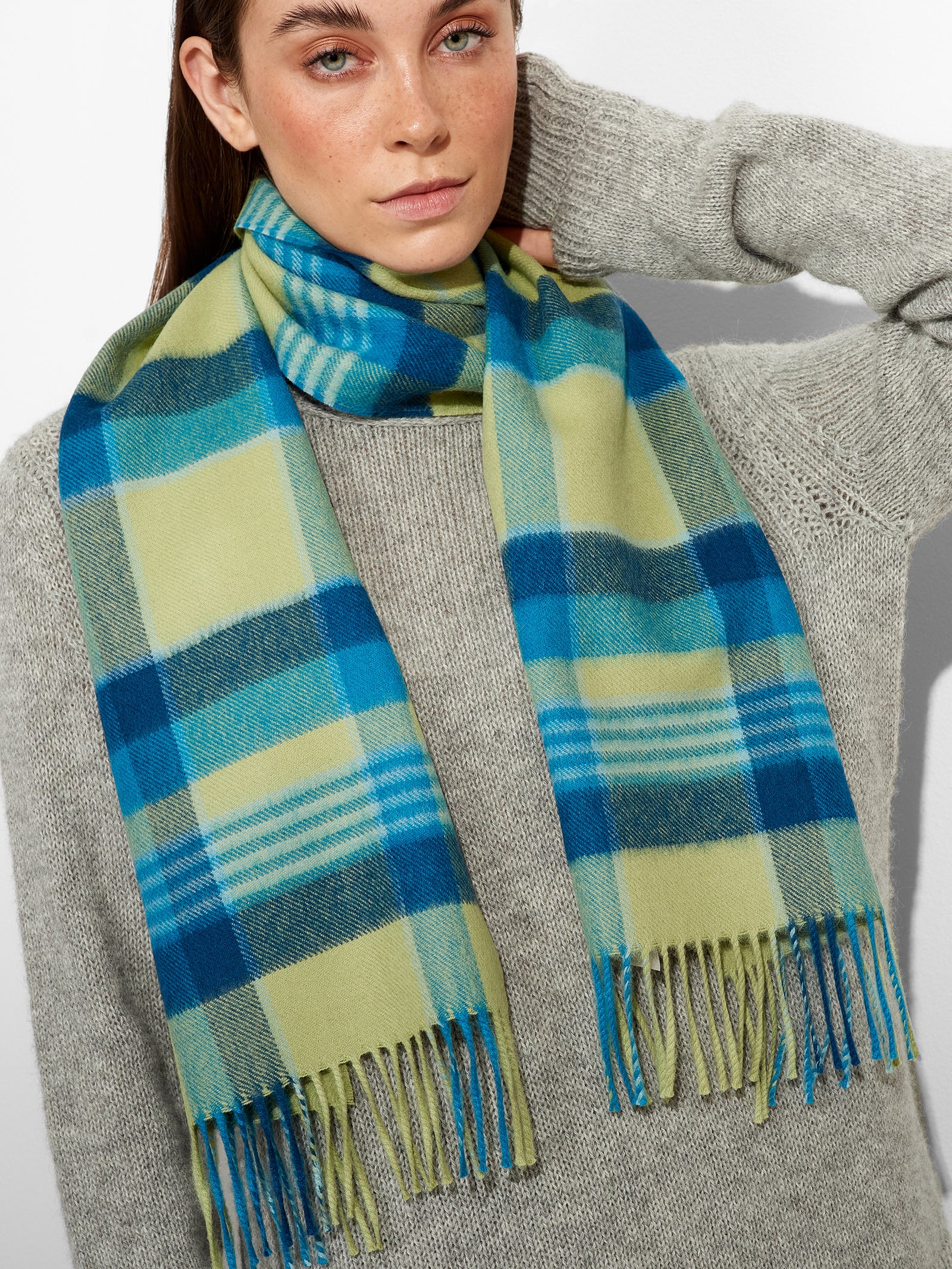 Green Baby Alpaca Scarf