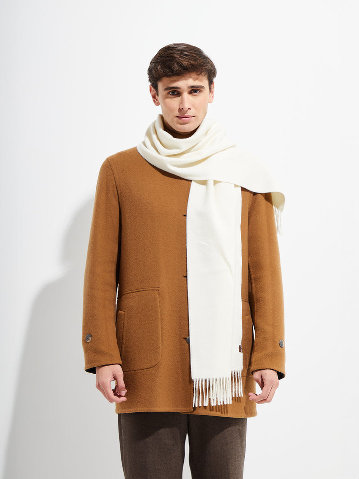 Bufanda Jamas De Alpaca Royal Color Ecru