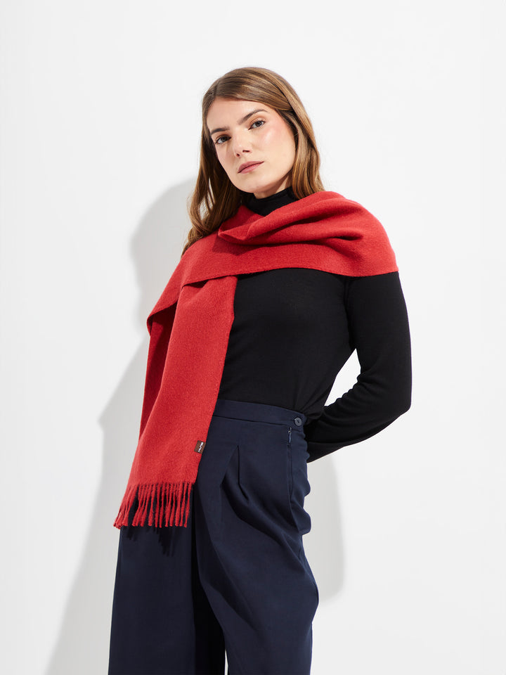 Bufanda Jamas De Alpaca Royal Color Rojo