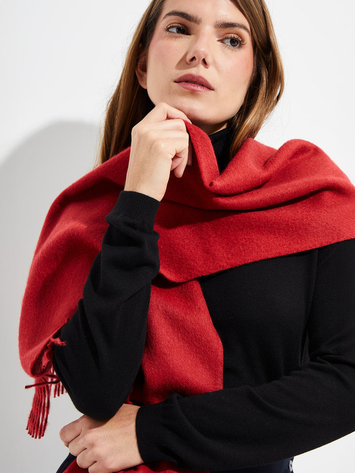 Bufanda Jamas De Alpaca Royal Color Rojo