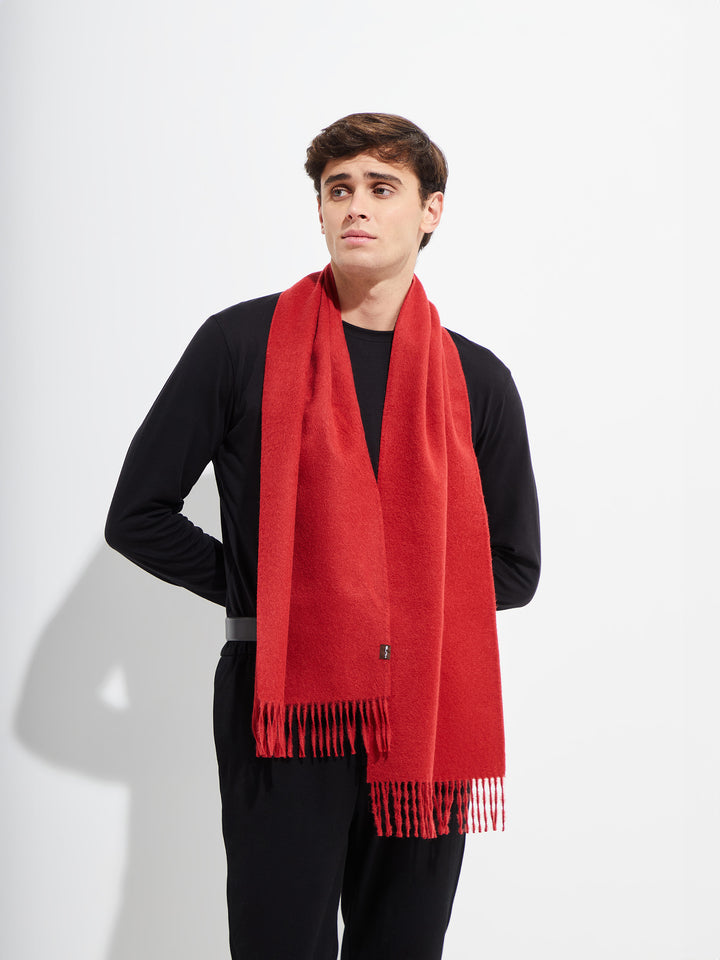 Bufanda Jamas De Alpaca Royal Color Rojo