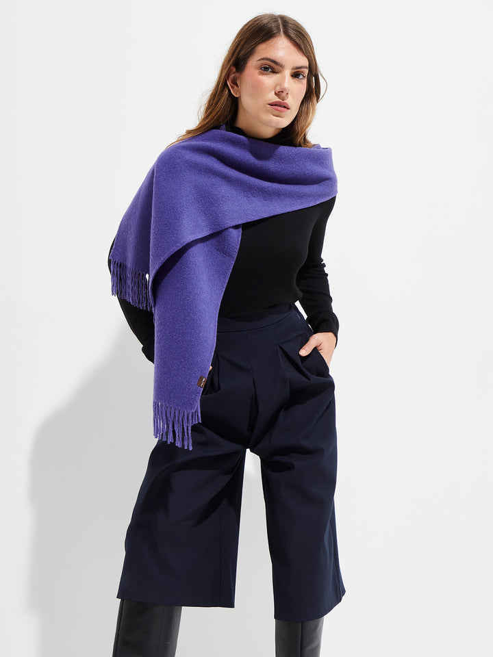 Bufanda Jamas De Alpaca Royal Color Morado