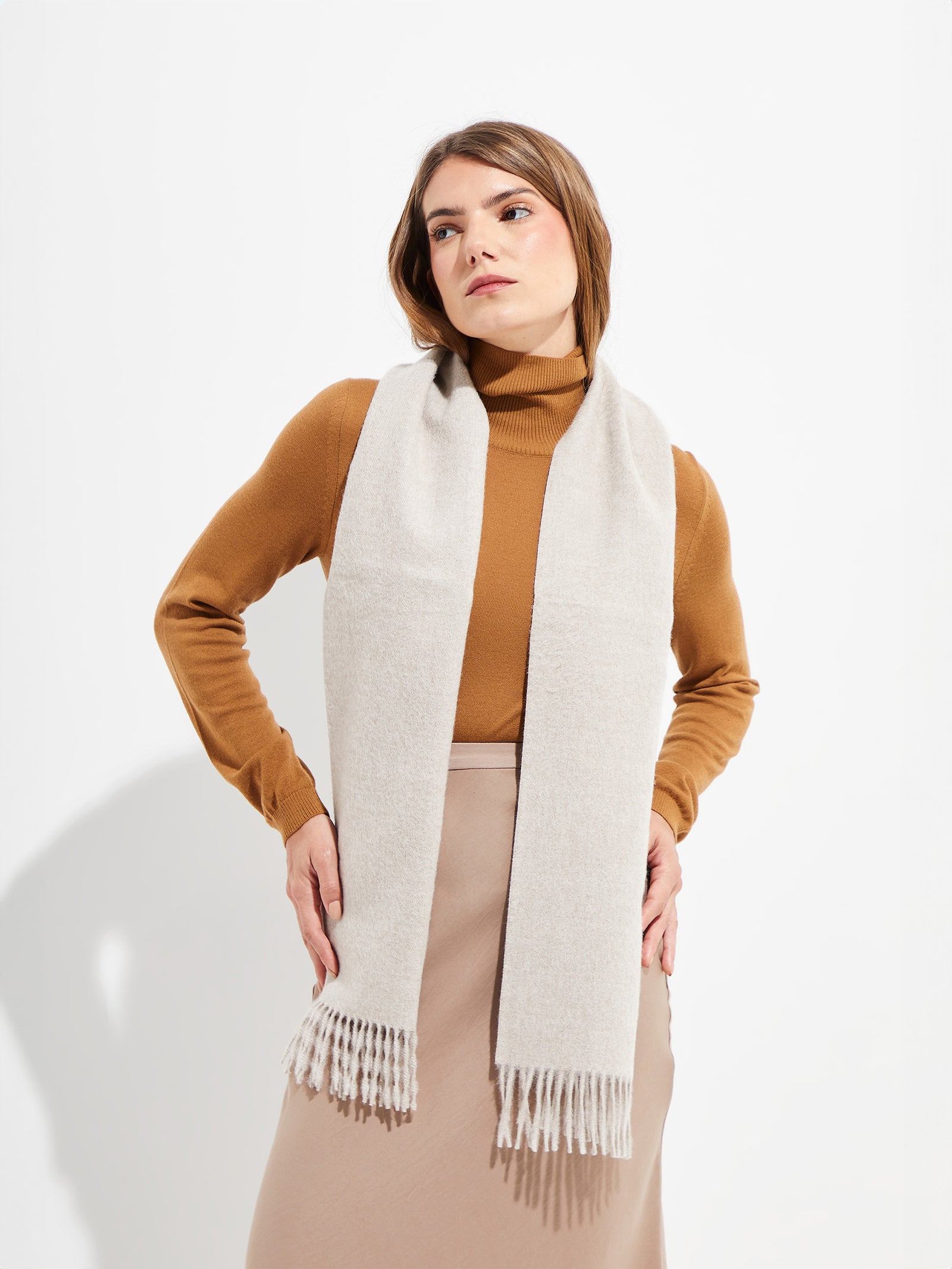 Royal Alpaca Beige Scarf