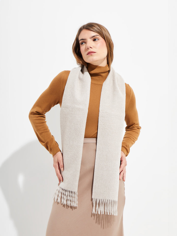 Bufanda Jamas De Alpaca Royal Color Beige