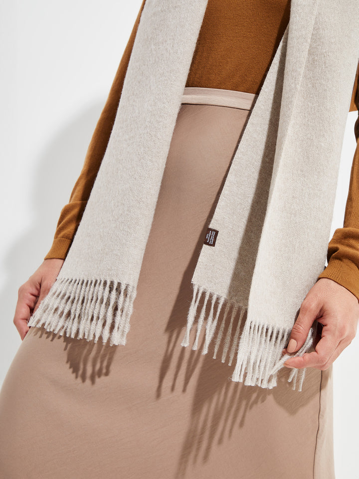 Bufanda Jamas De Alpaca Royal Color Beige