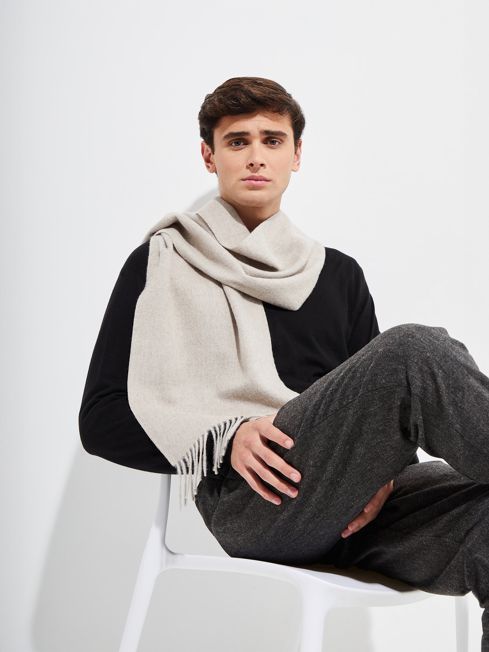 Royal Alpaca Beige Scarf