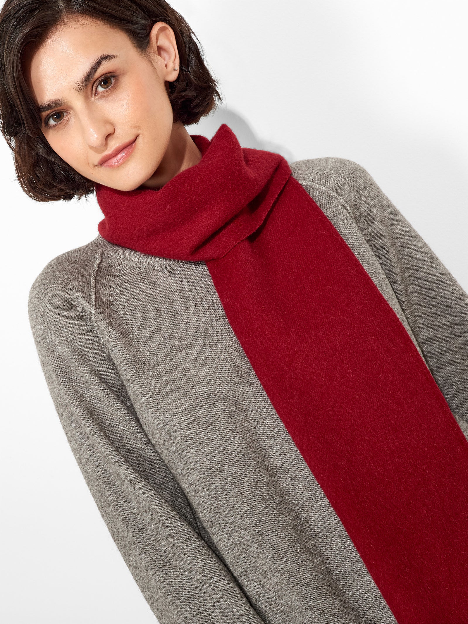 Bufanda Jamas De Royal Alpaca Color Guinda