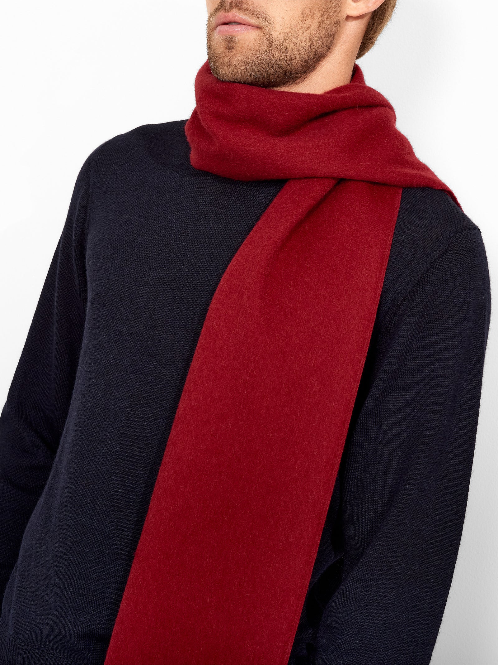 Bufanda Jamas De Royal Alpaca Color Guinda