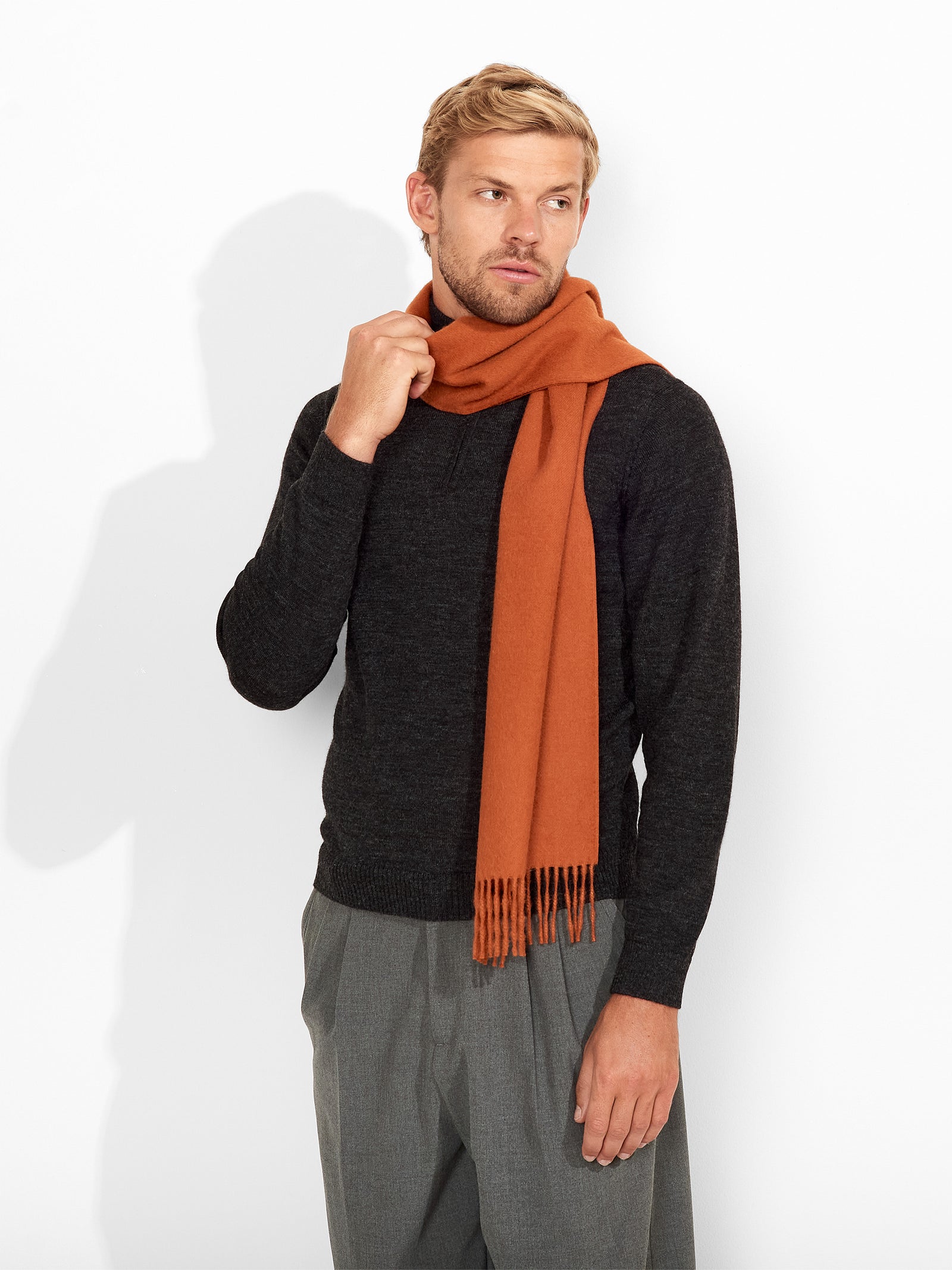 Chalina Jamas De Alpaca Color Naranja