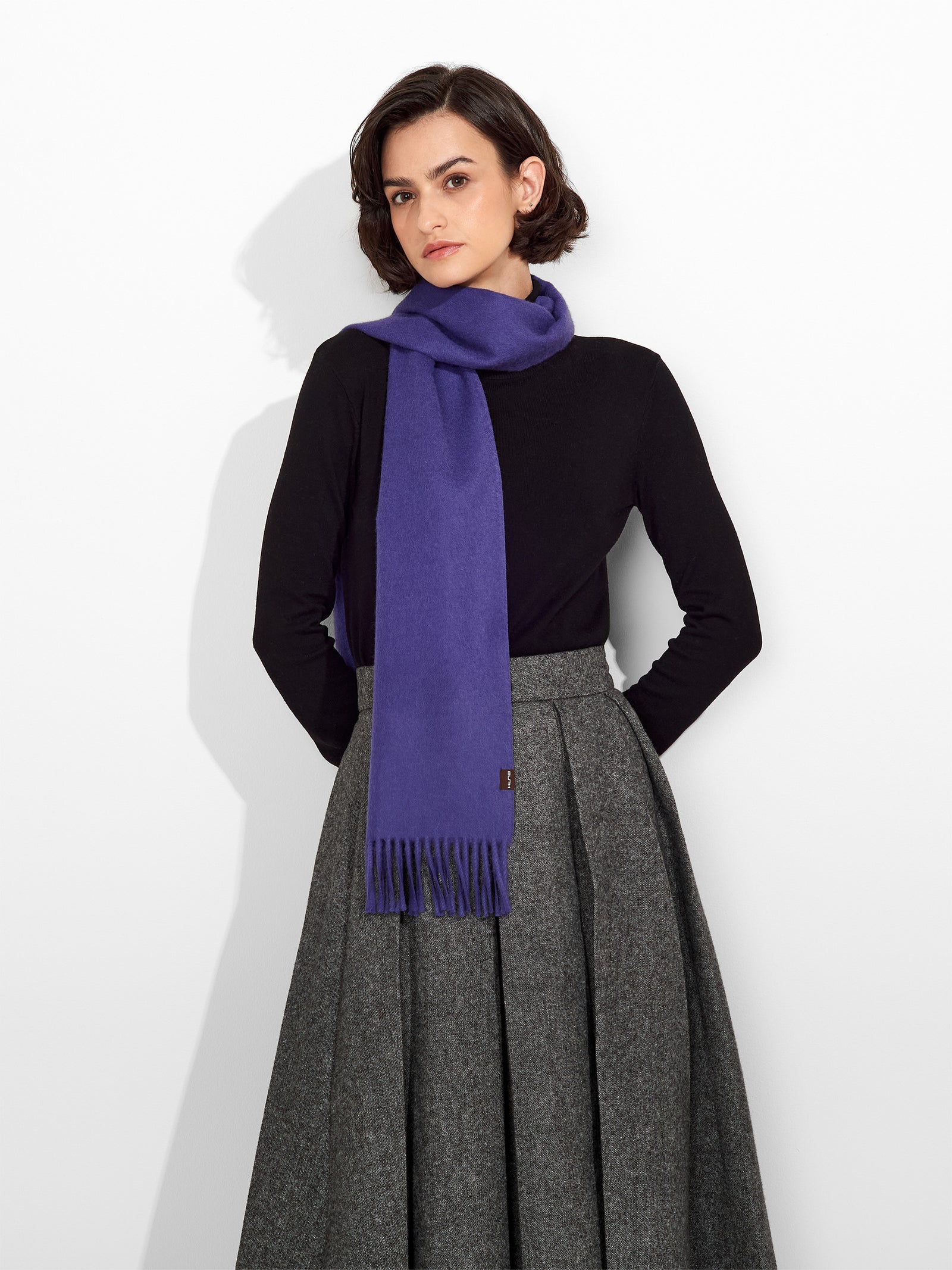 Bufanda Jamas De Royal Alpaca Color Morado