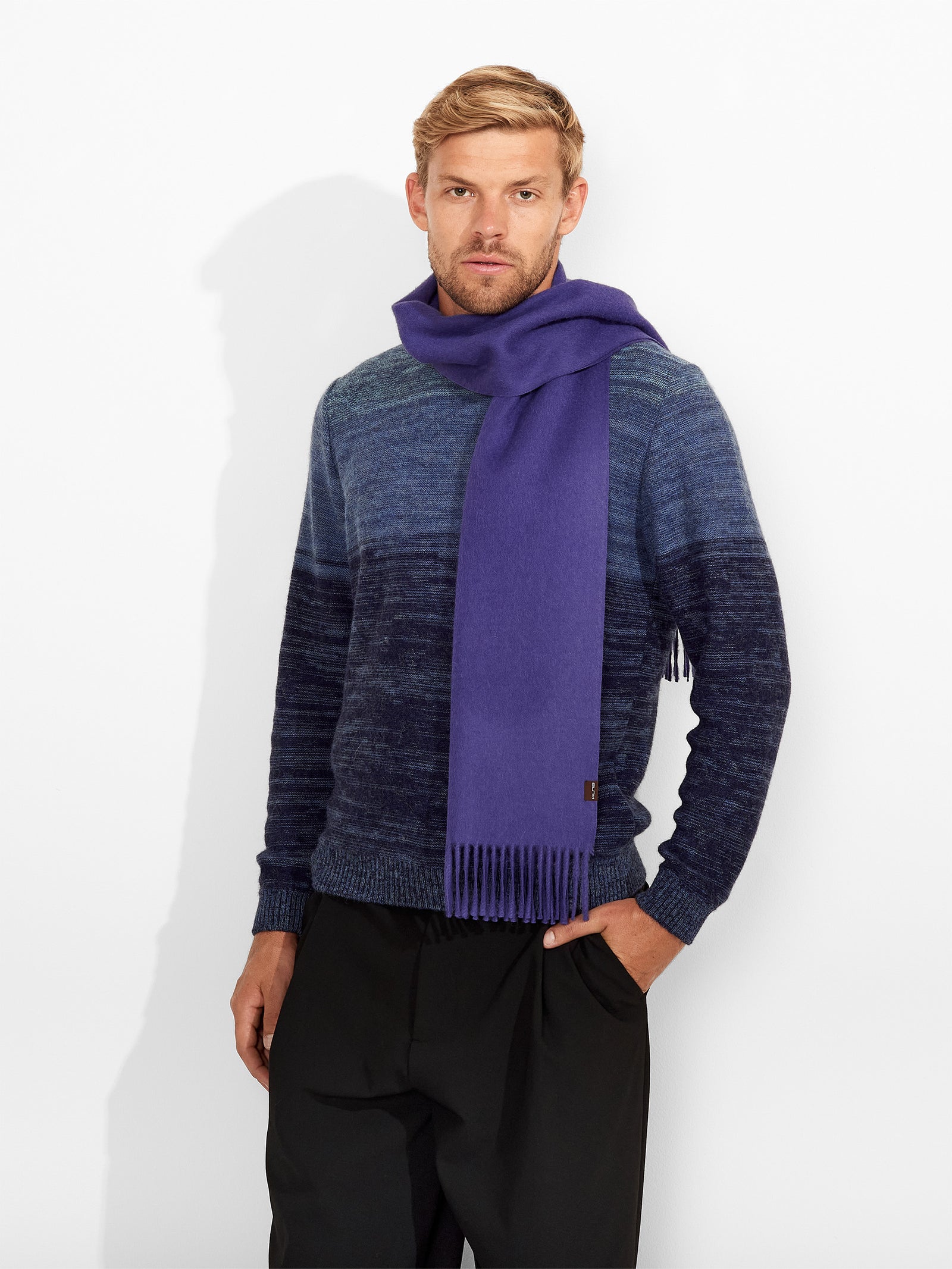 Bufanda Jamas De Royal Alpaca Color Morado