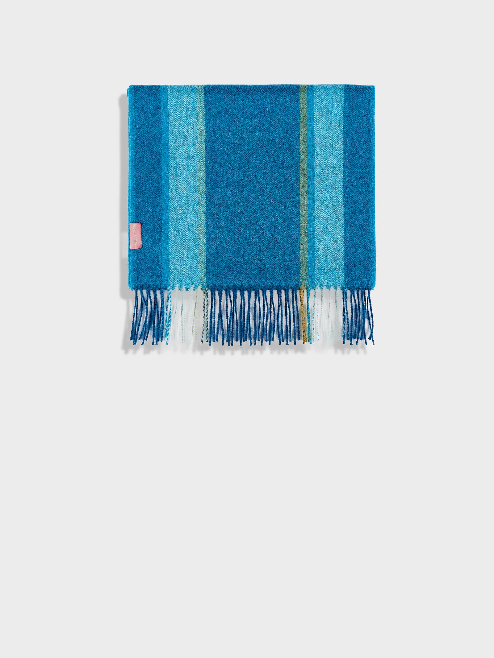 Bufanda Perejil De Baby Alpaca Color Turquesa