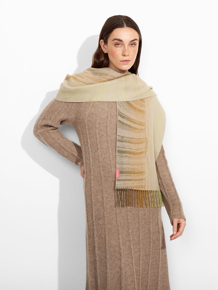 Bufanda Zagoni De Baby Alpaca Color Verde