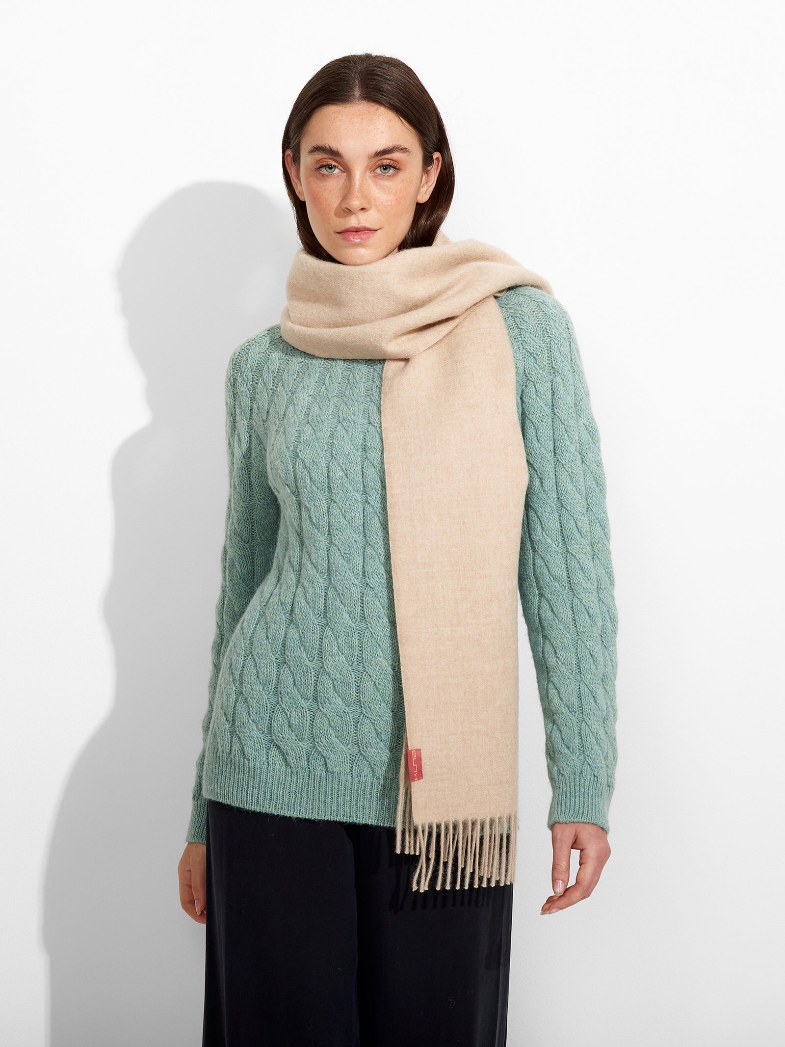 Bufanda Recreo De Baby Alpaca Color Beige