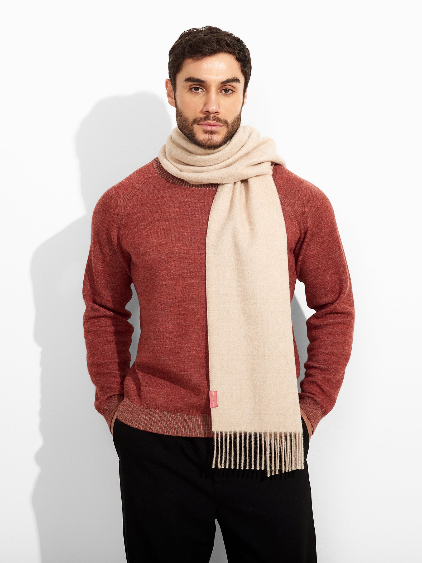 Bufanda Recreo De Baby Alpaca Color Beige