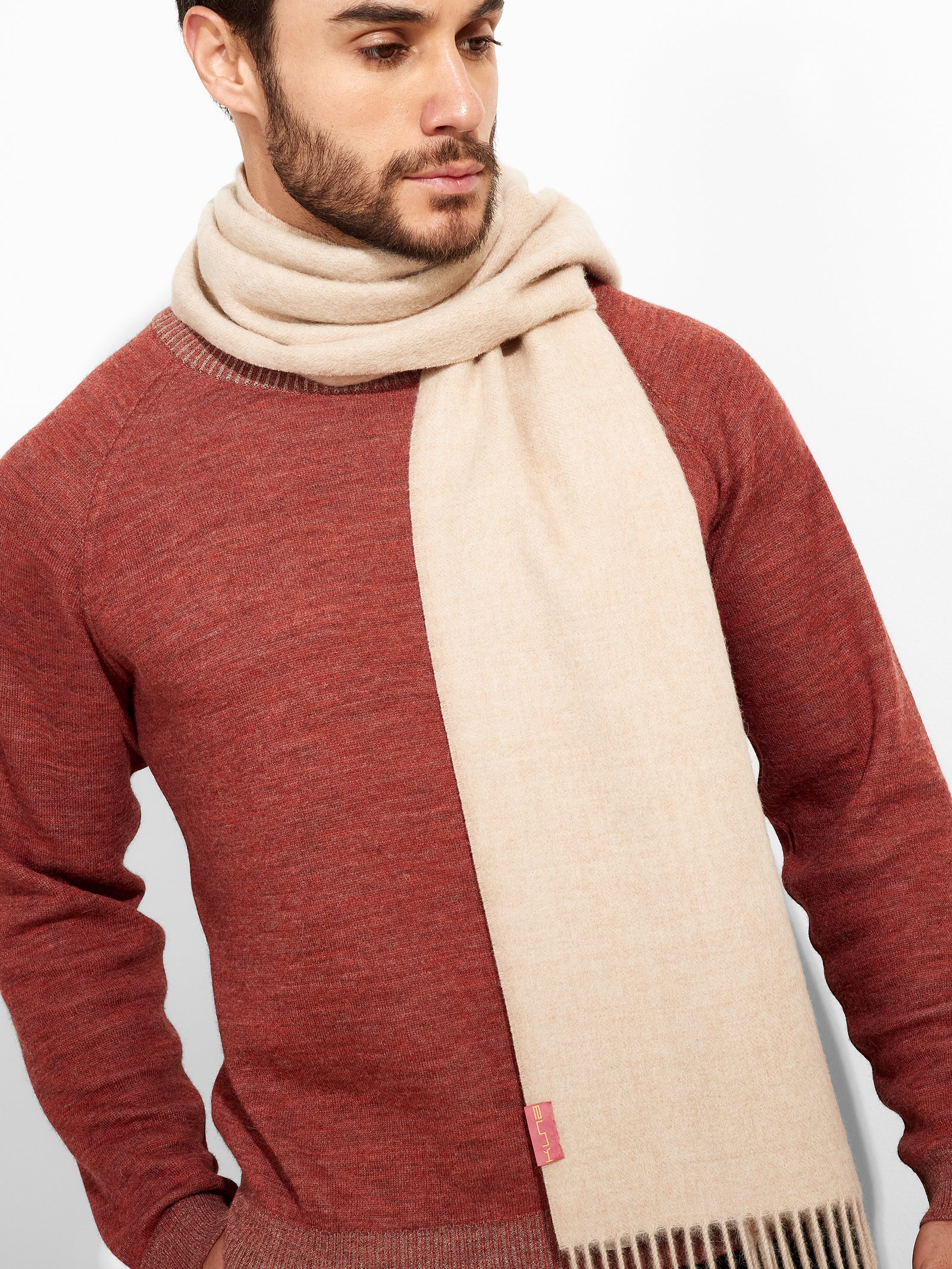 Bufanda Recreo De Baby Alpaca Color Beige