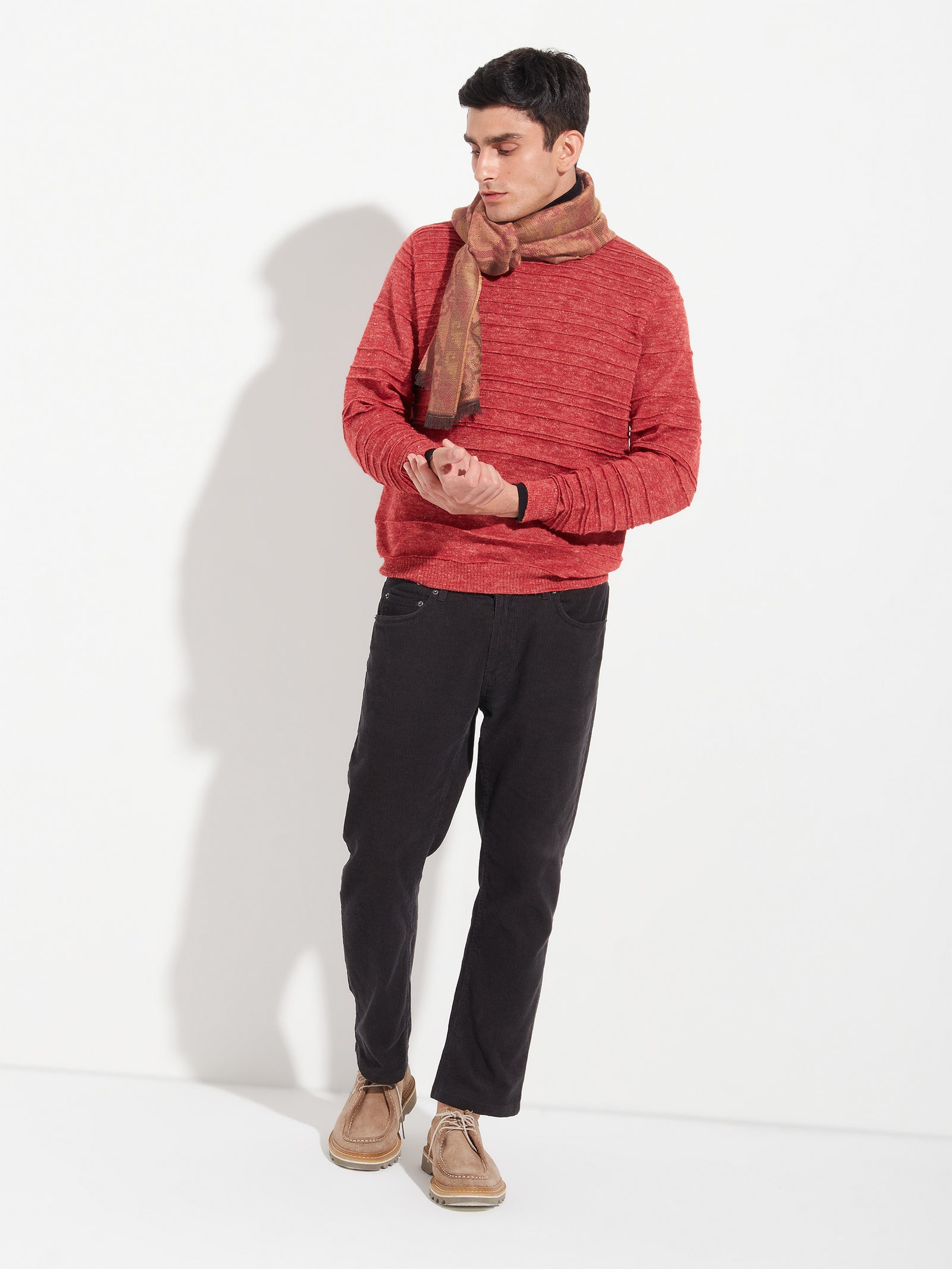 Bufanda Chancay - 38 De Baby Alpaca Color Naranja
