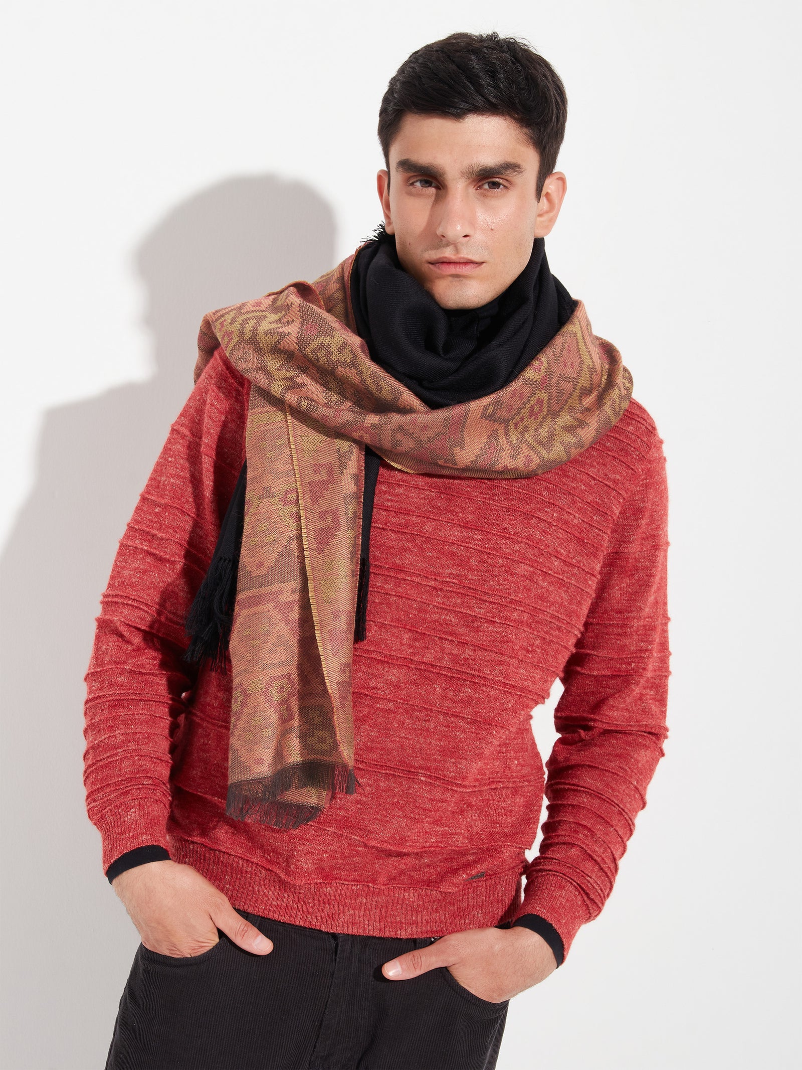 Bufanda Chancay - 38 De Baby Alpaca Color Naranja