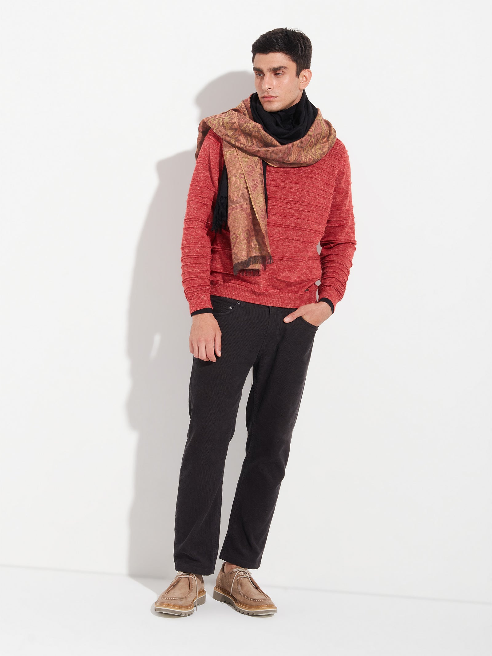 Bufanda Chancay - 38 De Baby Alpaca Color Naranja