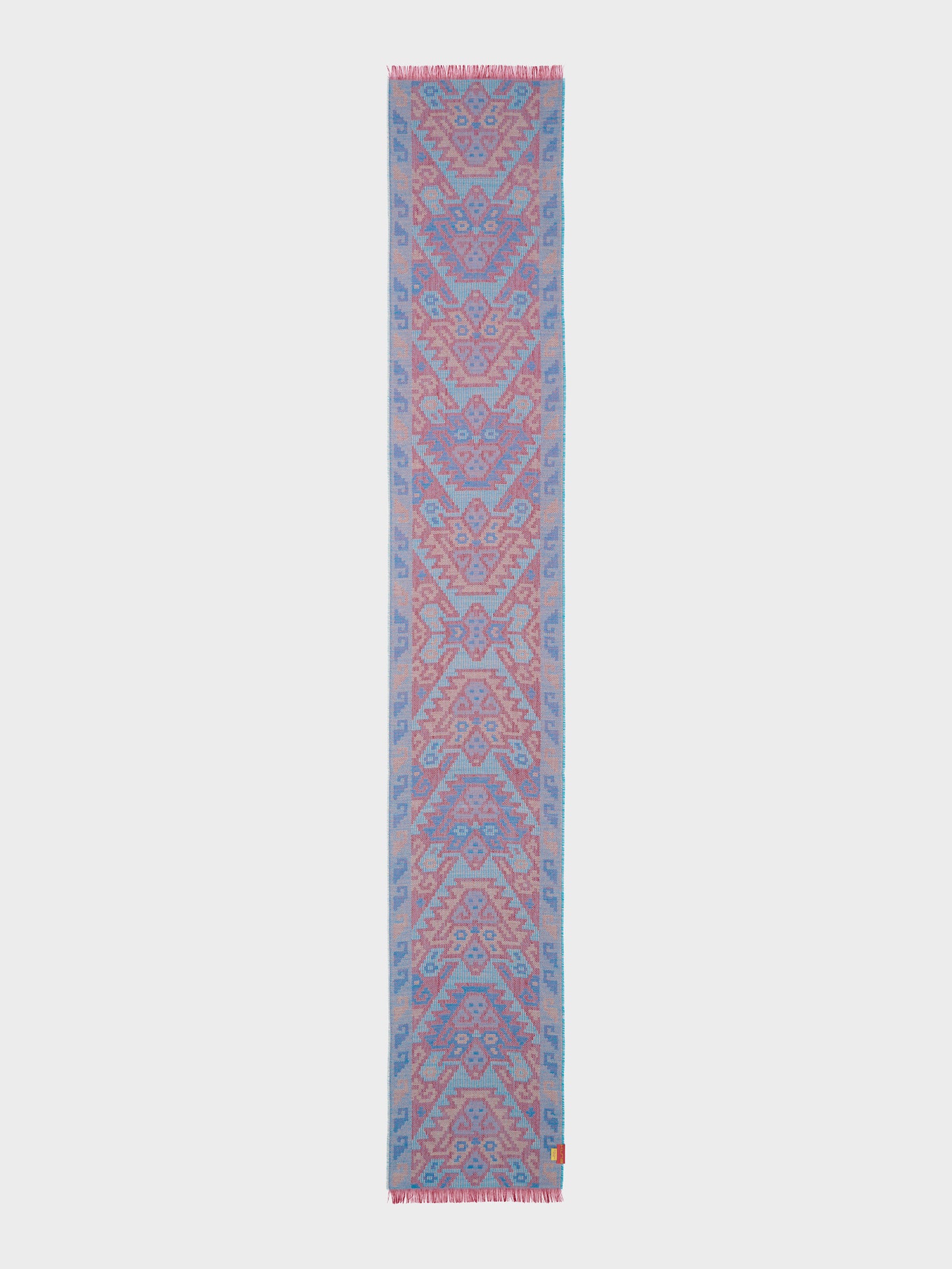 Bufanda Chancay - 38 De Baby Alpaca Color Azul