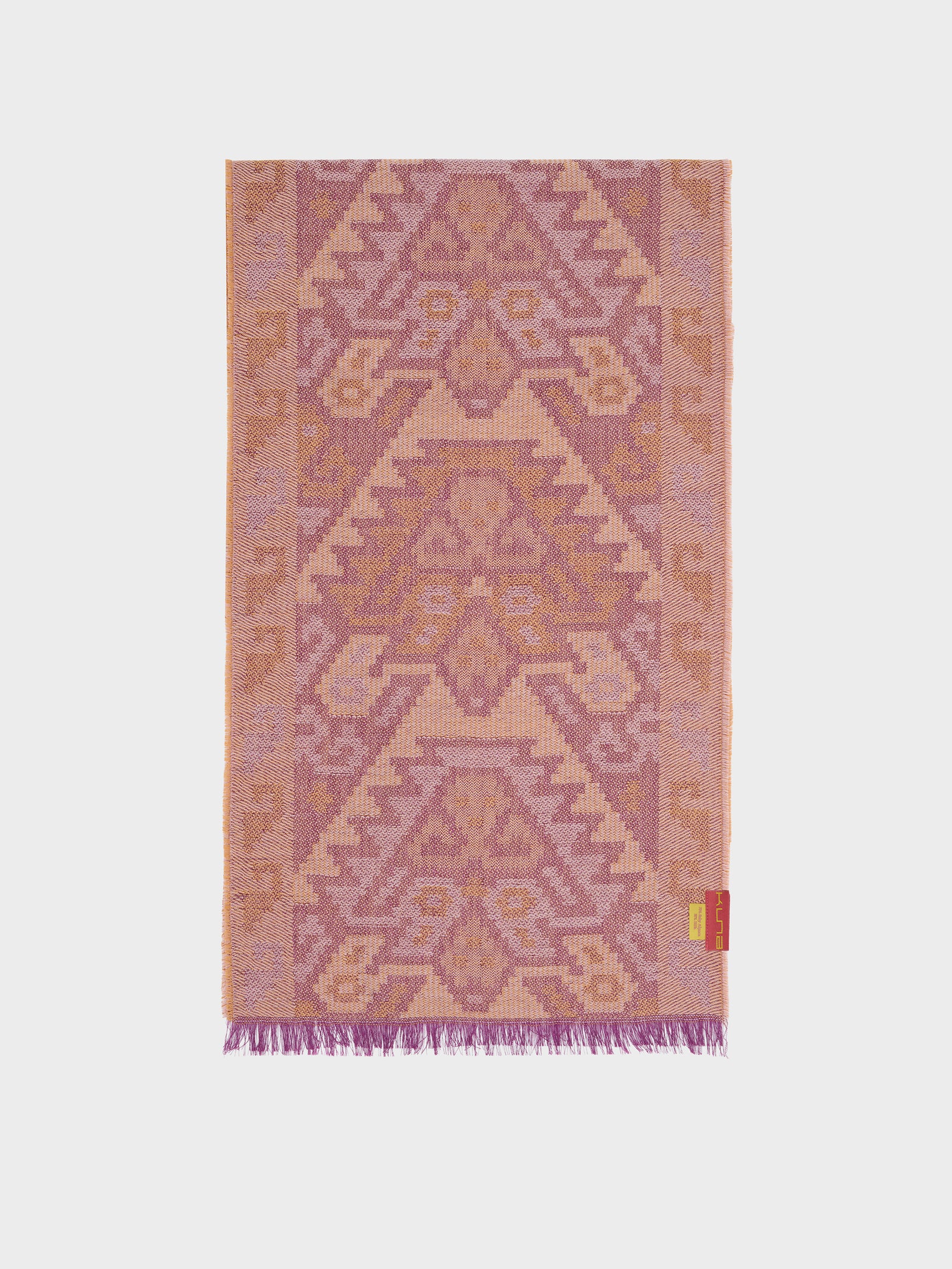 Bufanda Chancay - 38 De Baby Alpaca Color Rojo