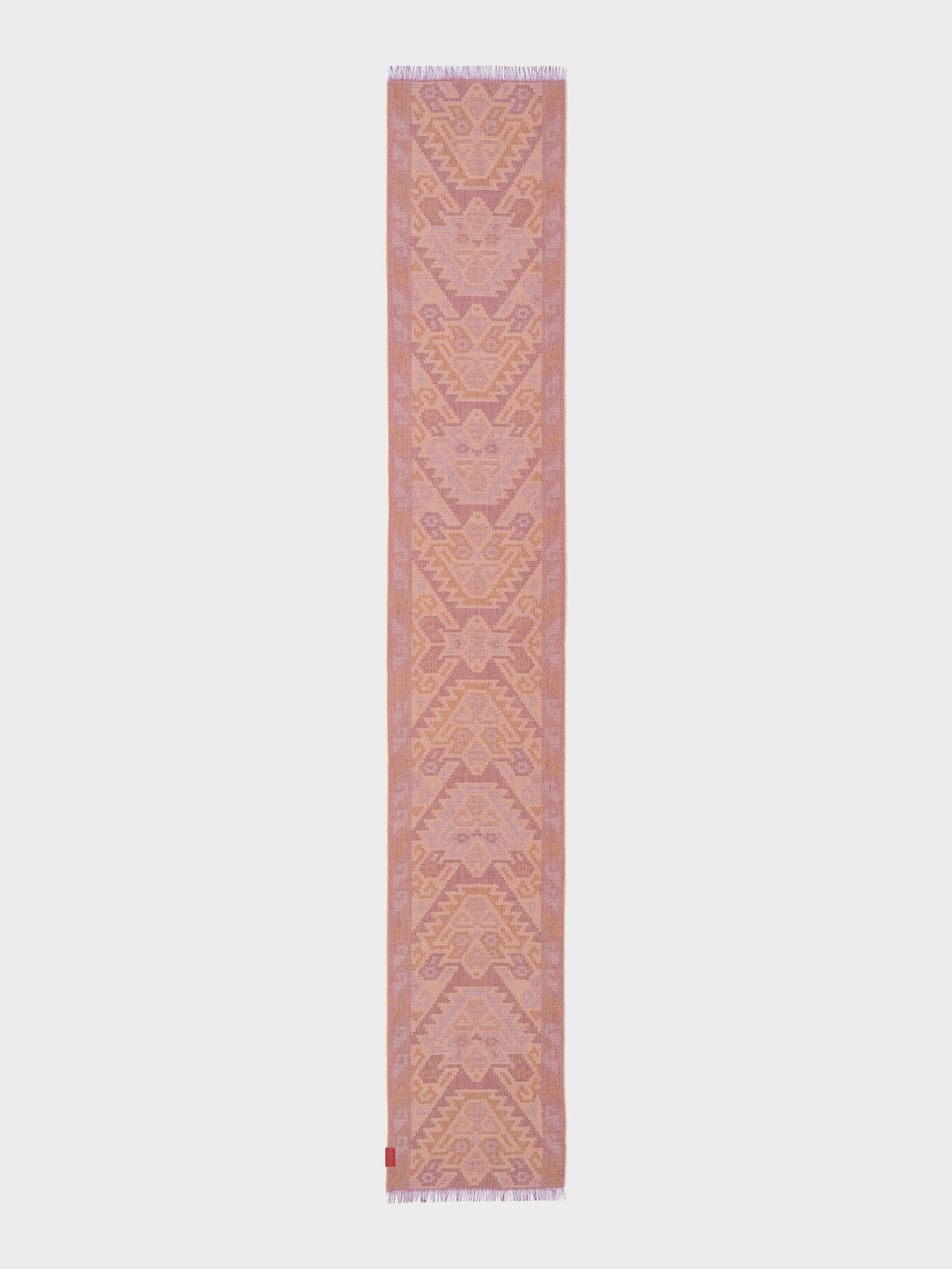 Bufanda Chancay - 38 De Baby Alpaca Color Rojo