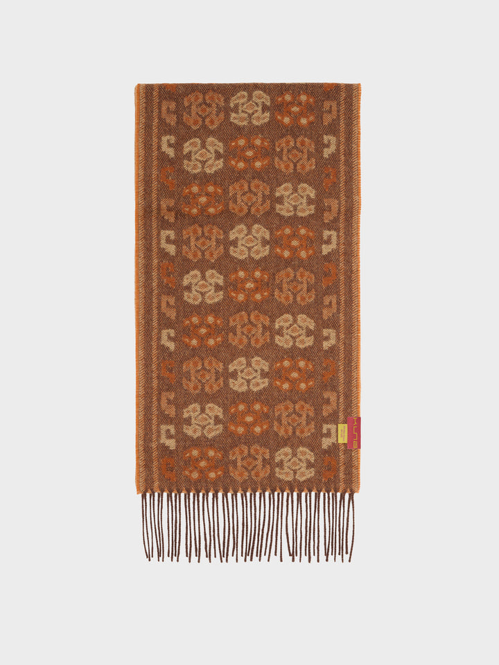 Bufanda Chancay - 36 De Baby Alpaca Color Marron