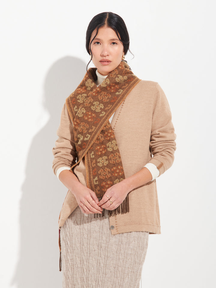 Bufanda Chancay - 36 De Baby Alpaca Color Marron