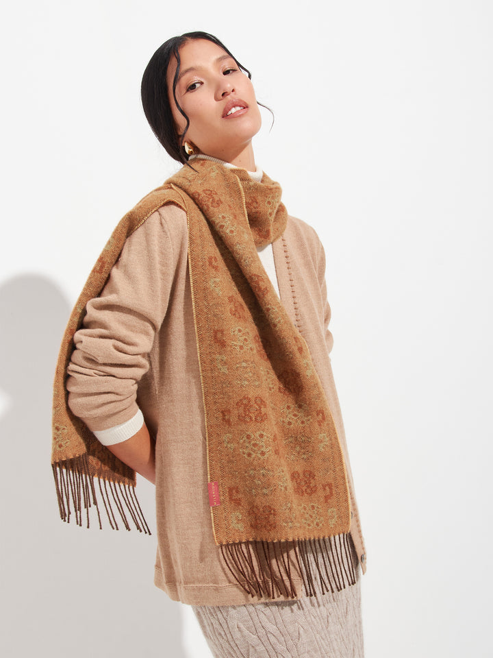 Bufanda Chancay - 36 De Baby Alpaca Color Marron