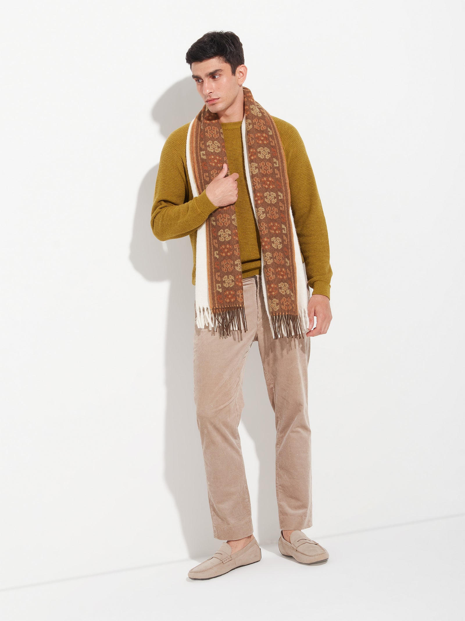 Bufanda Chancay - 36 De Baby Alpaca Color Marron