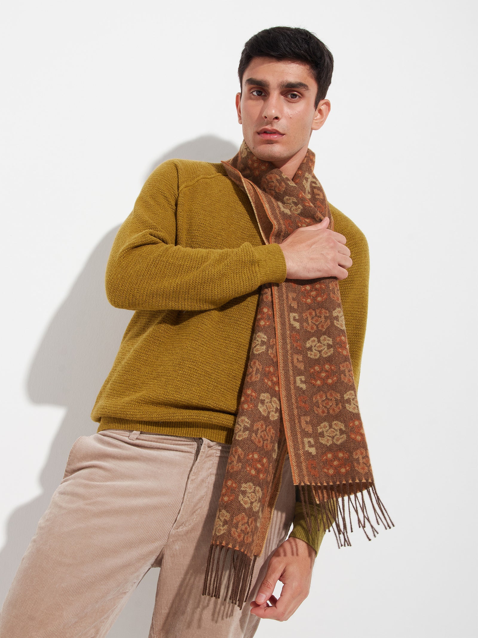 Bufanda Chancay - 36 De Baby Alpaca Color Marron