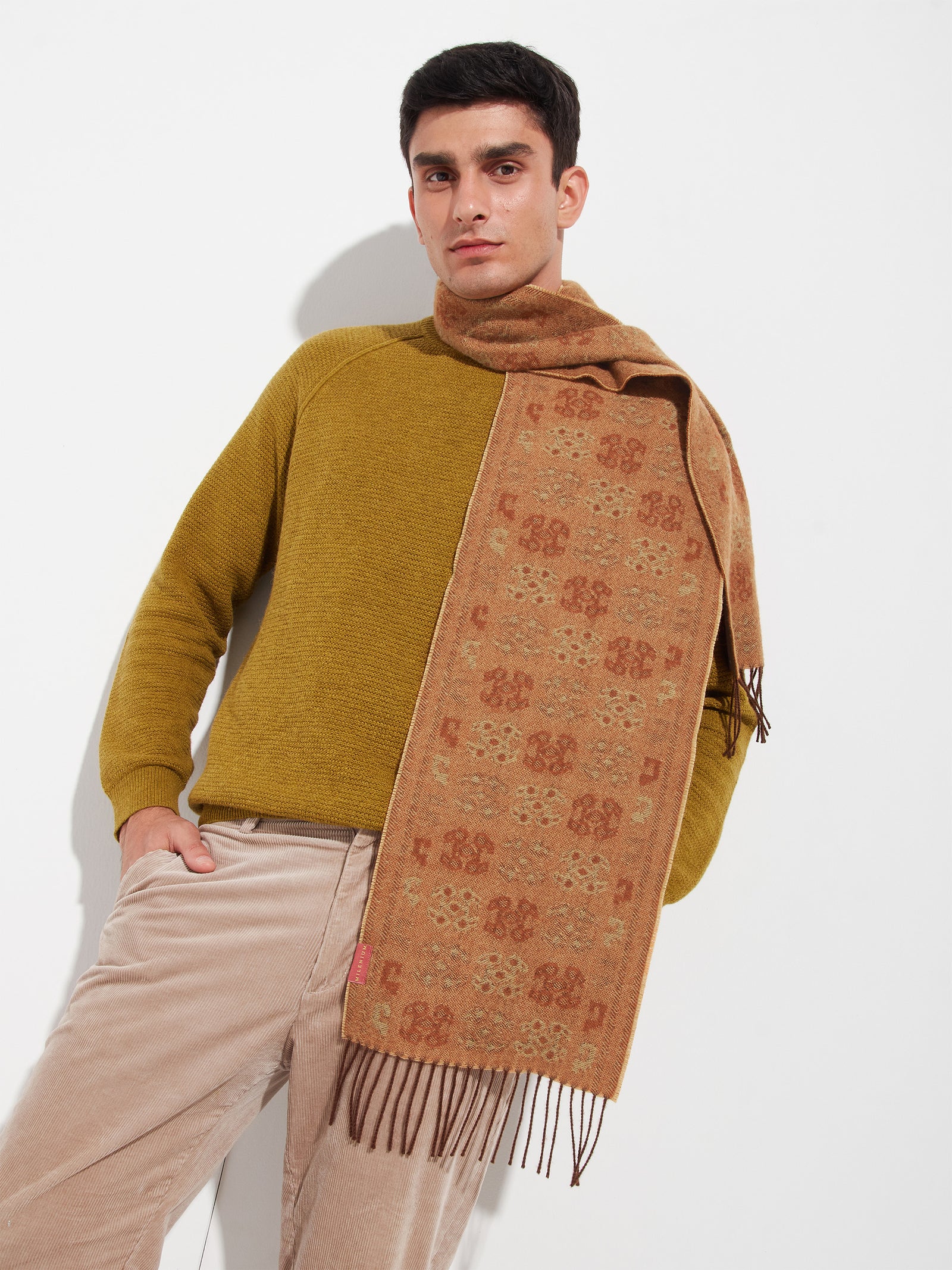 Bufanda Chancay - 36 De Baby Alpaca Color Marron