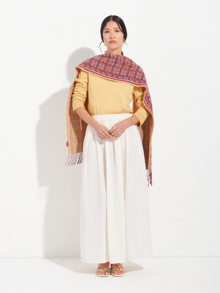 Bufanda Chancay - 36 De Baby Alpaca Color Fucsia