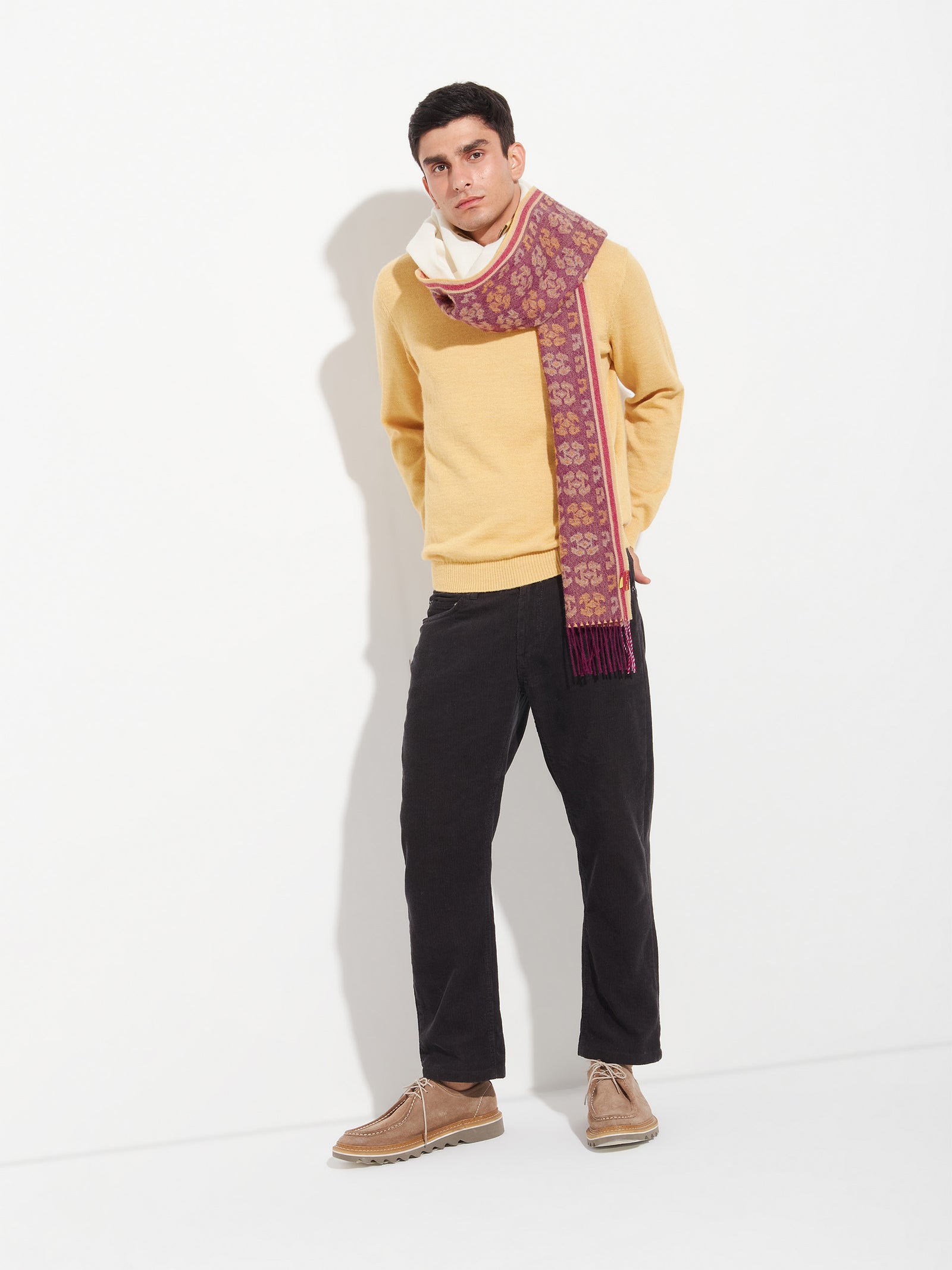 Bufanda Chancay - 36 De Baby Alpaca Color Fucsia