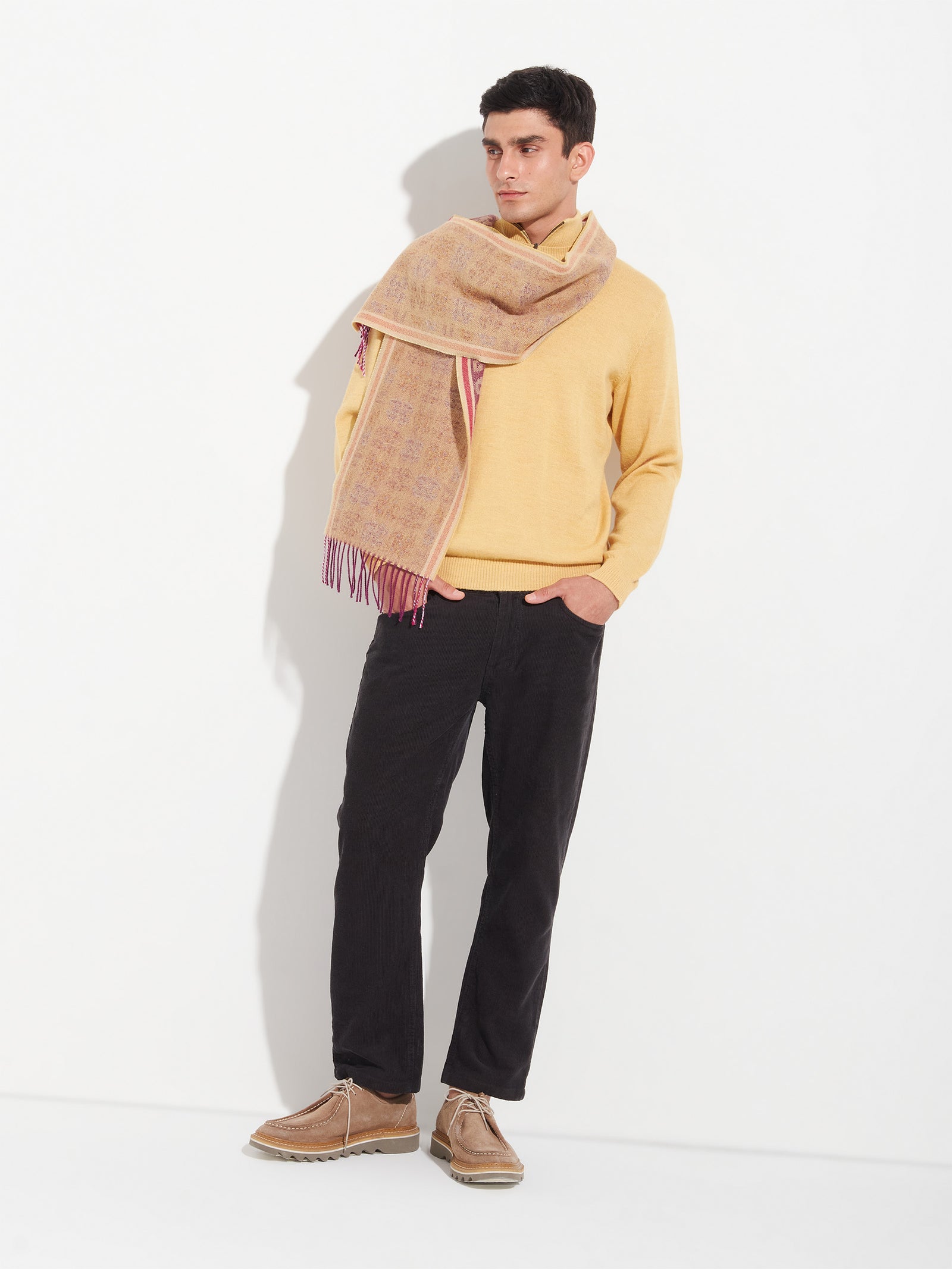 Bufanda Chancay - 36 De Baby Alpaca Color Fucsia