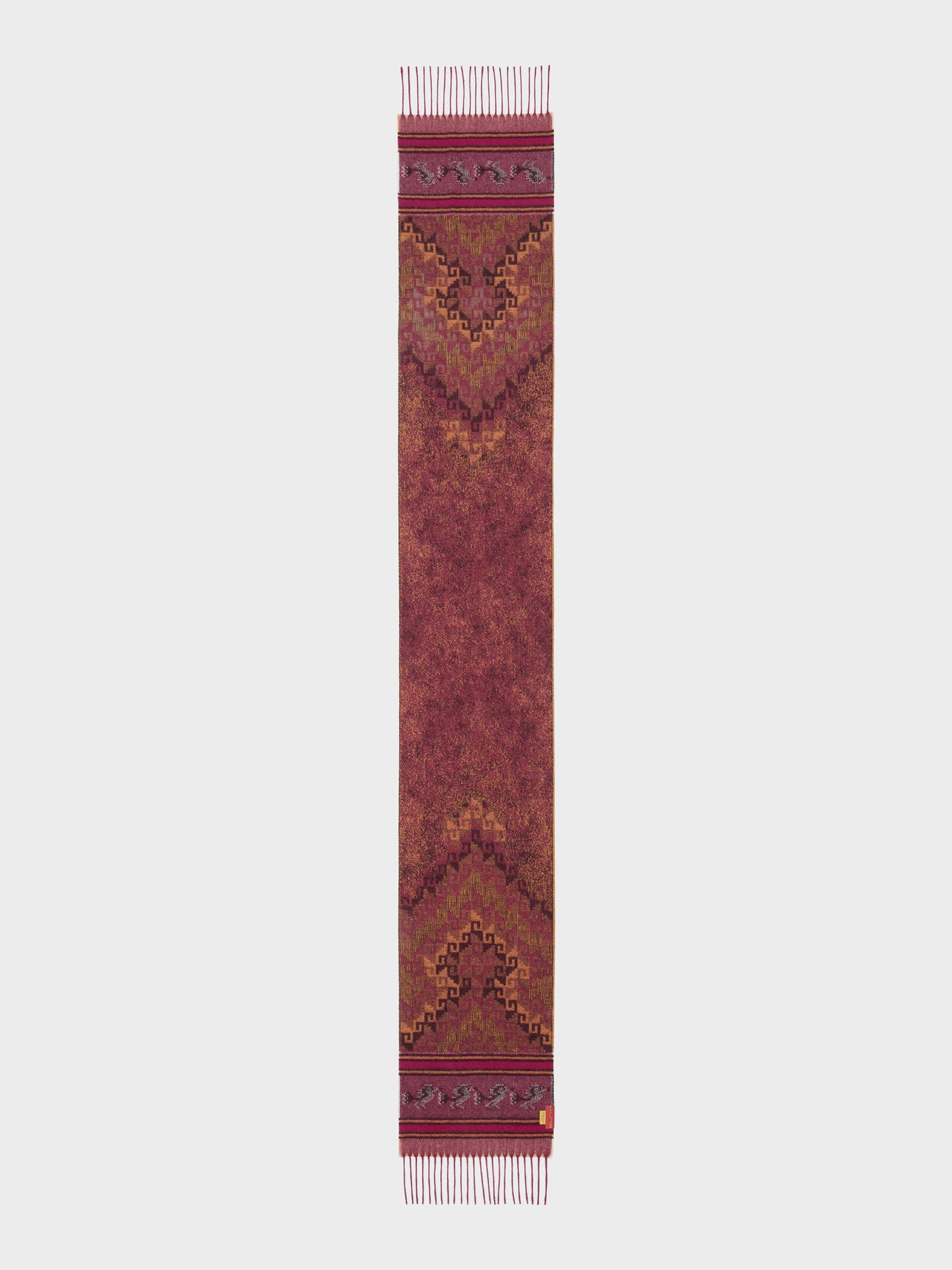 Bufanda Chancay - 37 De Baby Alpaca Color Rojo