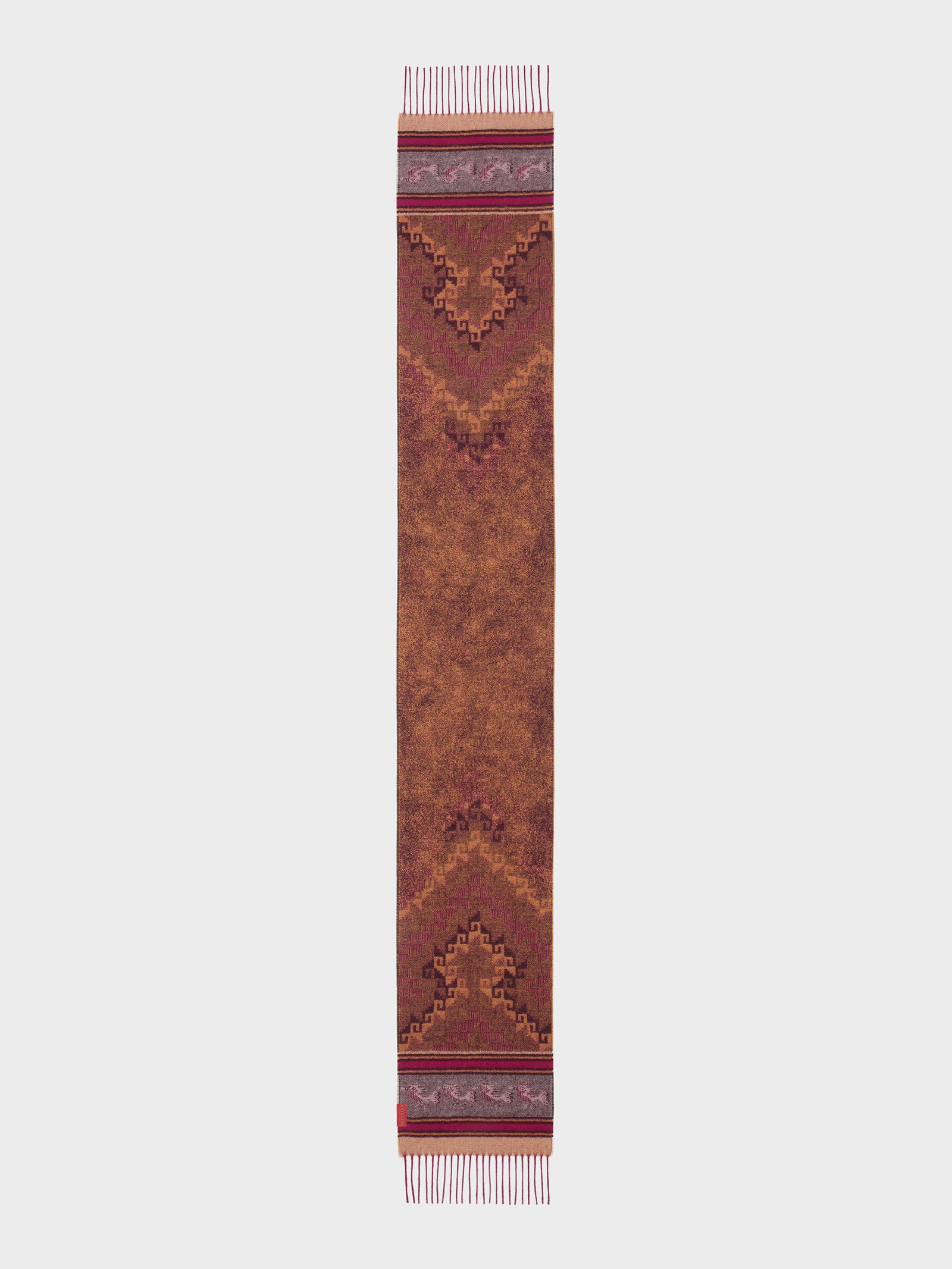 Bufanda Chancay - 37 De Baby Alpaca Color Rojo