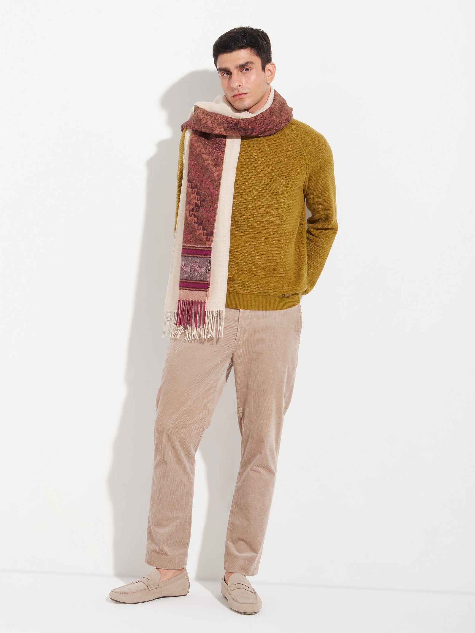 Bufanda Chancay - 37 De Baby Alpaca Color Rojo