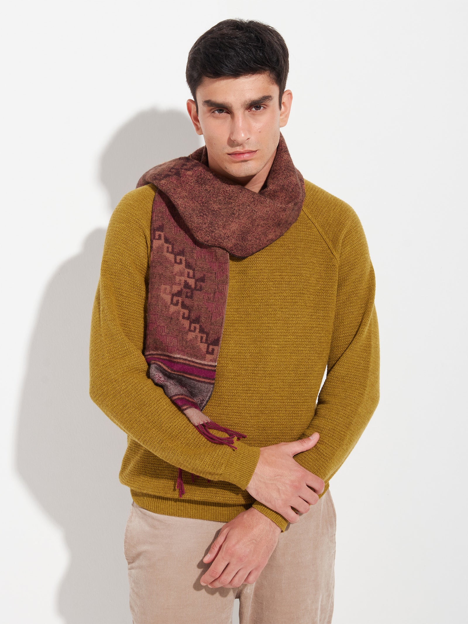 Bufanda Chancay - 37 De Baby Alpaca Color Rojo