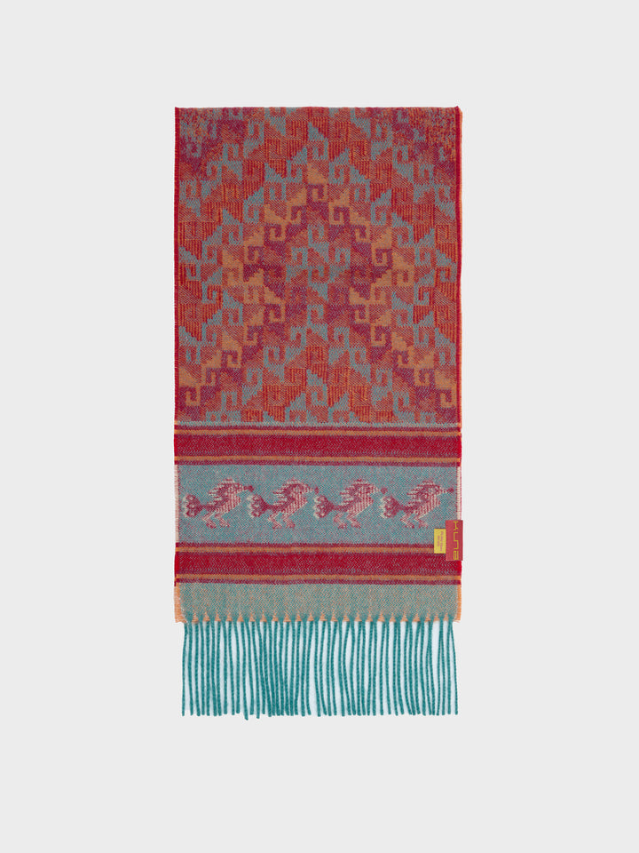 Bufanda Chancay - 37 De Baby Alpaca Color Naranja