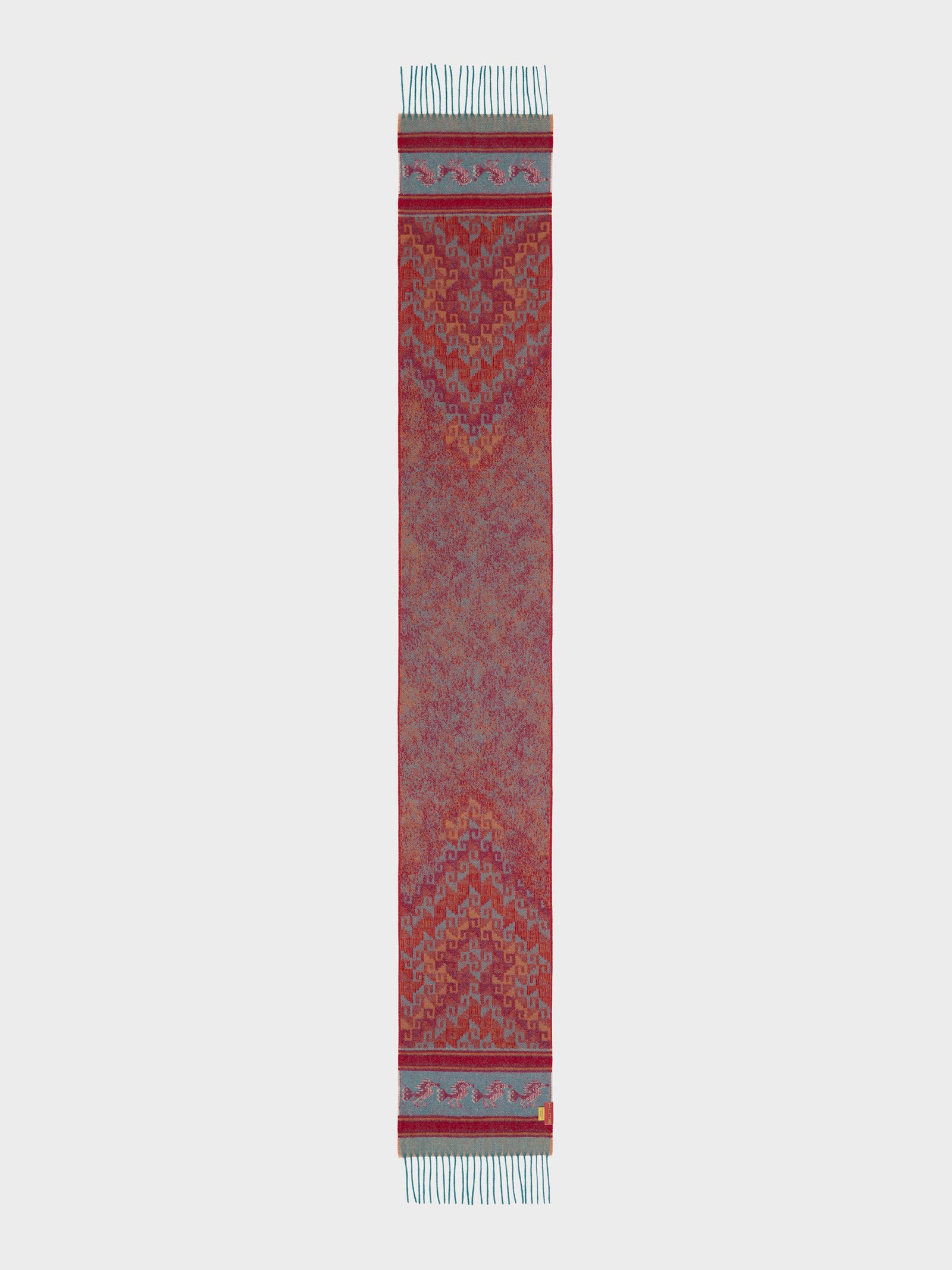 Bufanda Chancay - 37 De Baby Alpaca Color Naranja