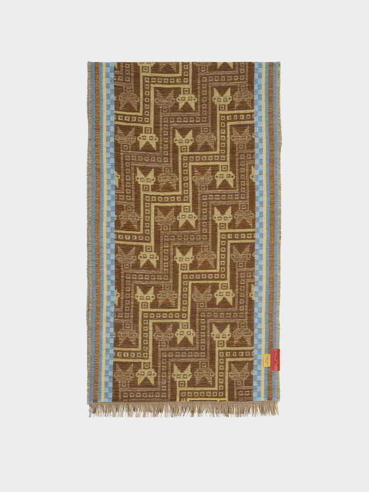 Bufanda Chancay - 39 De Baby Alpaca Color Amarillo