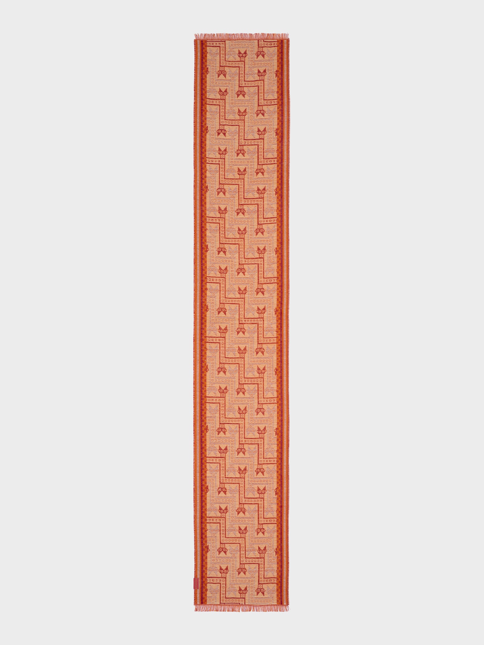 Bufanda Chancay - 39 De Baby Alpaca Color Rojo