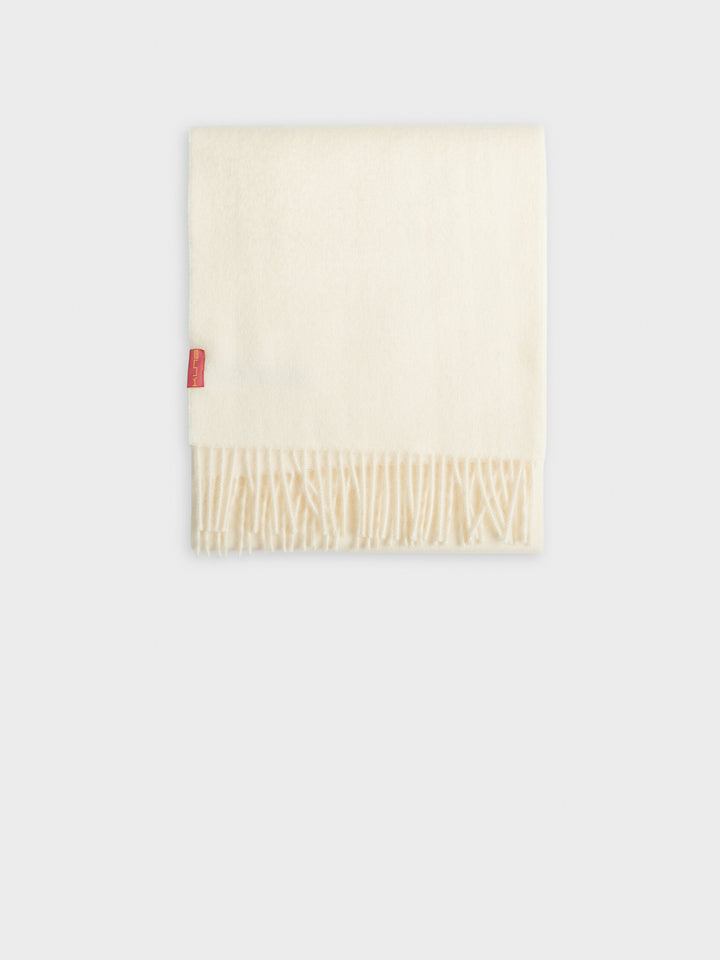 Bufanda Adrian De Baby Alpaca Color Blanco