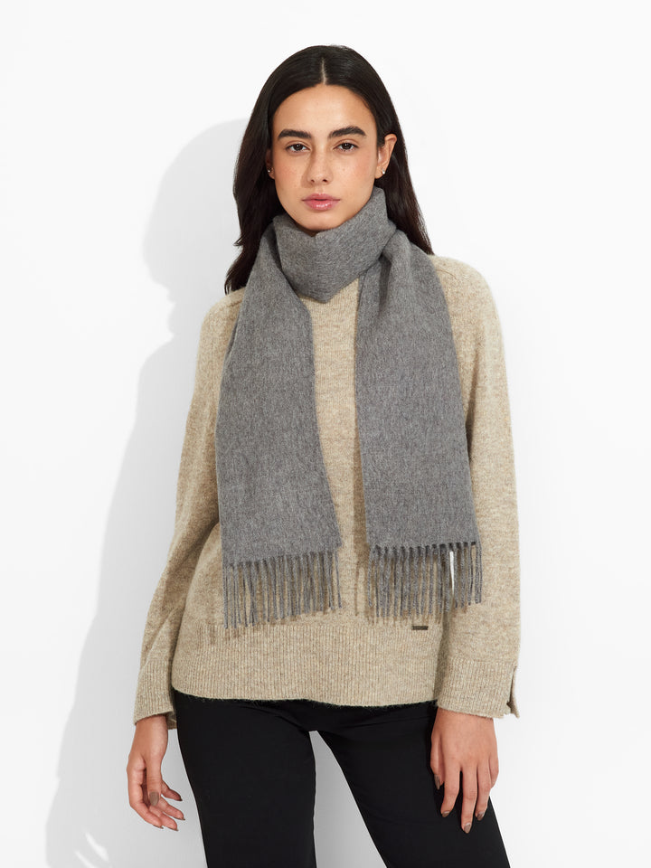 Bufanda Adrian De Baby Alpaca Color Gris