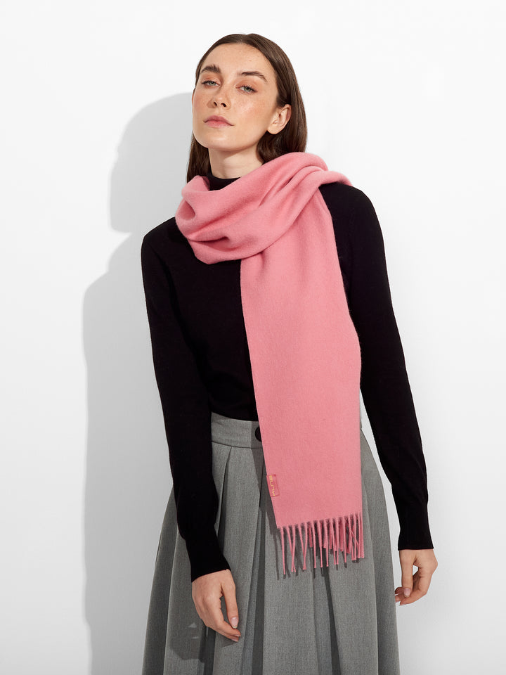 Adrian De Baby Alpaca Pink Scarf