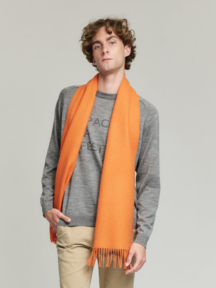 Bufanda Adrian De Baby Alpaca Color Naranja