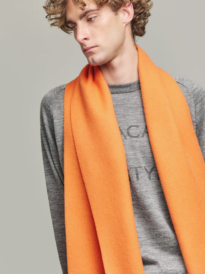 Bufanda Adrian De Baby Alpaca Color Naranja