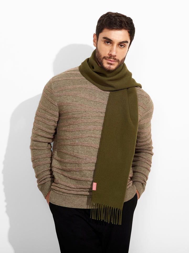 Bufanda Adrian De Baby Alpaca Color Verde