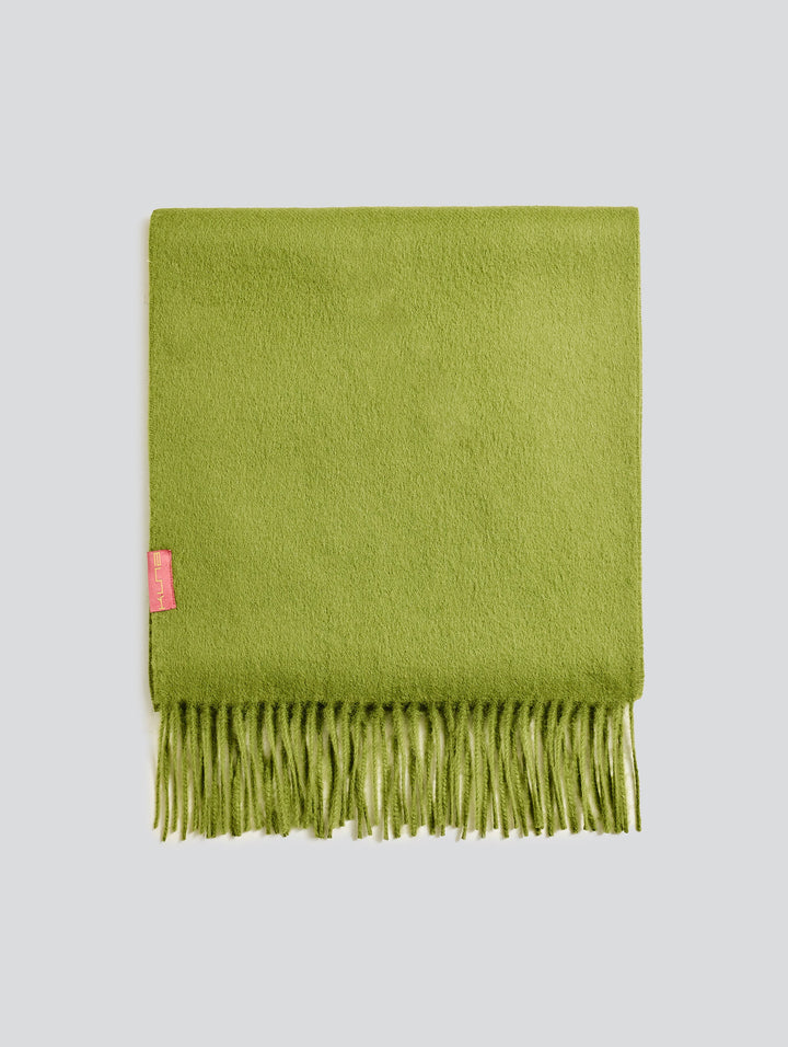 Adrian Baby Alpaca Scarf in Green